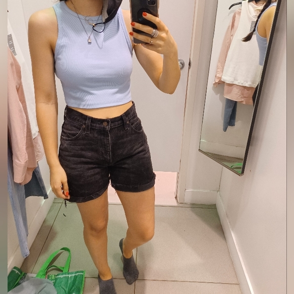 Vintage Dakota Washed Black Denim Cutoff Shorts, Men's Size 30 - Picture 10 of 12